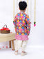 Kid One Sitara Printed Kurta Dhoti Set For Boys Multi