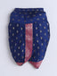 Kid One Jacquard Jacket Dhoti Set For Boys Navy