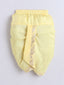 Kid One Infants Jacquard Kurta Dhoti With Attached Jacket Set For Boys Yellow