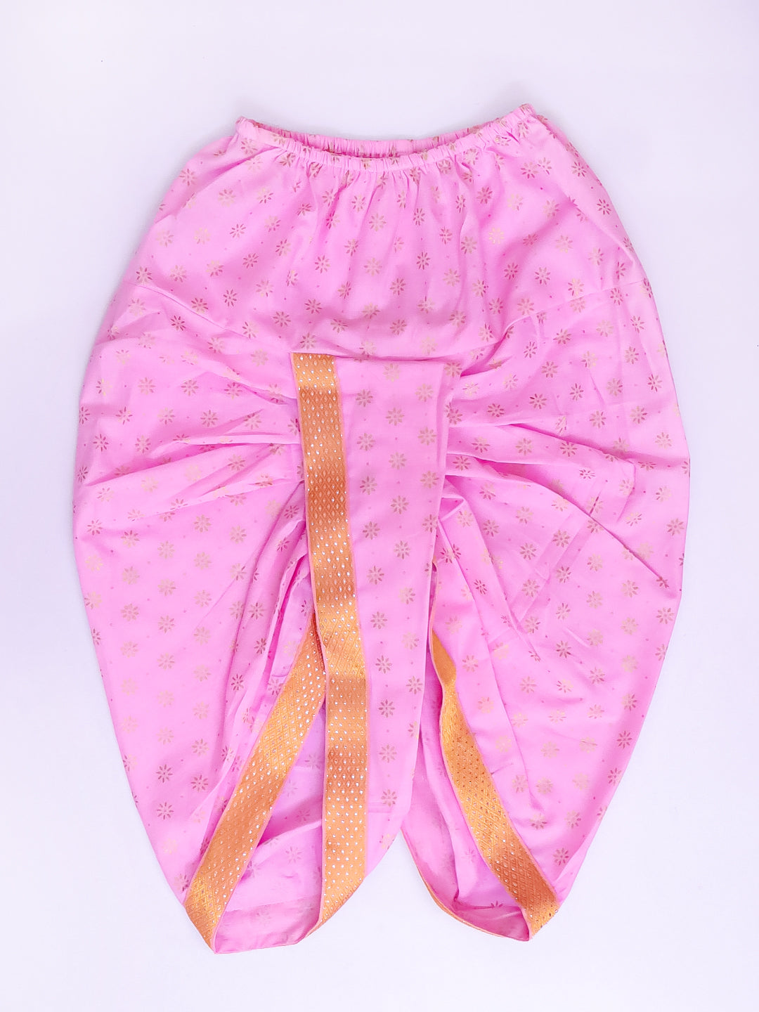 Kid One Pure Cotton Anghrakha Kurta Dhoti Sets For Boys Pink