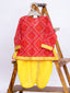 Kid One Pure Cotton Anghrakha Kurta Dhoti Sets For Boys Red