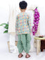 Kid One Printed Kurta Dhoti Set For Boys Green