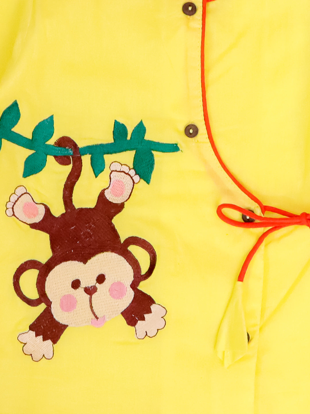 Kid1 Badmash Bandar Kurta Dhoti Set For Boys Yellow