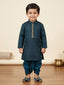 Kid One Festive Embroidered Kurta Dhoti Set For Boys Green