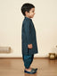 Kid One Festive Embroidered Kurta Dhoti Set For Boys Green