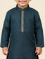Kid One Festive Embroidered Kurta Dhoti Set For Boys Green