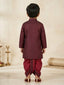 Kid One Festive Embroidered Kurta Dhoti Set For Boys Wine