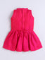 Kid One Anmol Nytara Sleeveless Embroidered Peplum Kurti With Dhoti Set Pink