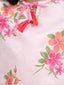 Kid One Gulbahar Cotton Floral Print Kurti Dhoti Set For Girls Peach