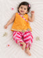 Kid One Angarakha Kurti With Leheriya Dhoti Set For Girls Yellow