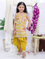 Kid One Cotton Kurti With Dhoti Set For Girls Yellow