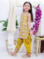 Kid One Cotton Kurti With Dhoti Set For Girls Yellow