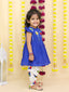Kid One Kite Embroidered Kurti Dhoti Set For Girls Blue