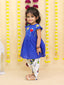 Kid One Kite Embroidered Kurti Dhoti Set For Girls Blue