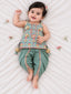 Kid One Infants Cotton Kurti With Dhoti Set For Girls Green