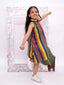 Striped Premium Collared Cotton Dress Multi