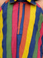 Striped Premium Collared Cotton Dress Multi