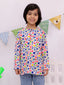 Cotton Polka Dot Printed Unisex Kurta - Orange