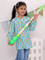 Cotton Polka Dot Printed Unisex Kurta - Blue