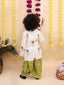 Kid One Kanha Pure Cotton Printed Kurta Dhoti Set For Boys Green