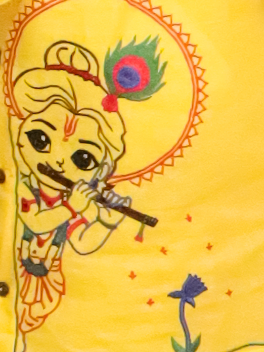 Kid One Nandlala Pure Cotton Embroidered Kurta Dhoti Set For Boys Yellow - Made on Order
