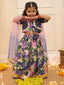 Kid One Lakshmi Rani Lehenga With Dupatta For Girls Navy