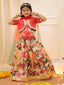 Kid One Lakshmi Rani Lehenga With Dupatta For Girls Peach