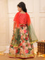 Kid One Lakshmi Rani Lehenga With Dupatta For Girls Peach