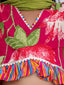 Kid One Floral Cotton Top With Lehenga Dupatta Set For Girls Pink