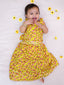 Kid One Pure Cotton Printed Skirt Top For Girls Yellow