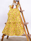Kid One Pure Cotton Printed Skirt Top For Girls Yellow