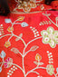 Kid One Silk Zari Embroiderd Ruhani Choli Lehenga Set With Stole Dupatta Set For Girls Orange