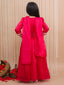 Kid One Silk Zari Embroiderd Ruhani Choli Lehenga Set With Stole Dupatta Set For Girls Pink