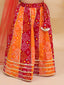 Kid One Radha Pure Cotton Printed Lehenga Choli With Dupatta Orange