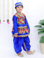 Kid One Navratri Printed Cotton Kedia Set For Boys Blue