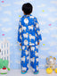 Kid One Little Sheep Print Night Wear For Boys Blue