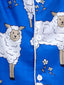 Kid One Little Sheep Print Night Wear For Boys Blue