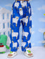 Kid One Little Sheep Print Night Wear For Boys Blue