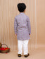 Kid One Embroidered Thread Cotton Kurta Pajama Set For Boys Multi
