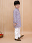 Kid One Embroidered Thread Cotton Kurta Pajama Set For Boys Multi