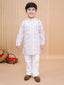 Kid One Embroidered Thread Cotton Kurta Pyjama Set For Boys Multi