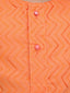 Kid One Full Sleeves Zig Zag Embroidered Cotton Kurta Pyjama Set For Boys Orange