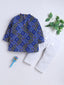 Kid One Infants Bandhej Print Cotton Kurta With Pyjama Set For Boys Blue