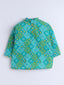 Kid One Infants Bandhej Print Cotton Kurta With Pyjama Set For Boys Green