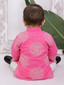Kid One Infant Full Sleeves Printed Cotton Kurta Pyjama Set For Boys Pink