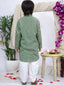 Kid One Sequins Work Kurta Pyjama Set For Boys Green