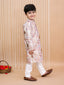Kid One Foil Printed Kurta Pajama Set For Boys Multi
