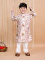 Kid One Foil Printed Kurta Pajama Set For Boys Multi