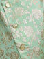 Kid One Jacquard Kurta Pajama With Attached Jacket For Boys Green