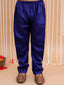 Kid One Kurta Pajama With Embroidered Jacket For Boys Navy